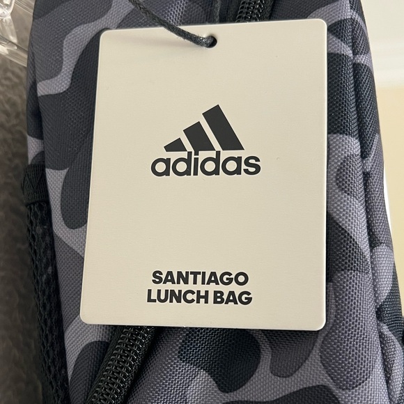 NWT Adidas Insulated Santiago Lunch bag black and gray camo print. - Picture 2 of 8